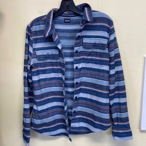 Patagonia Blue Striped Button-Down Shirt